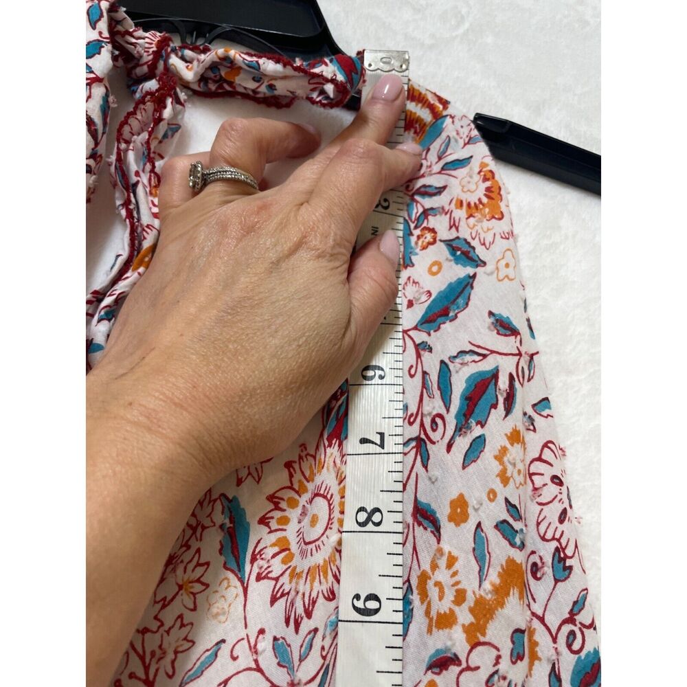 Poupette St Barth Carine Maxi Dress S Floral Halter Tiered Pockets Cottagecore - Picture 9 of 16